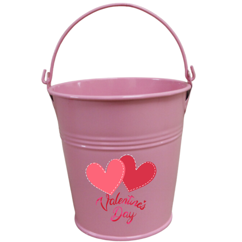 Valentines Tin Bucket | Pink Bucket